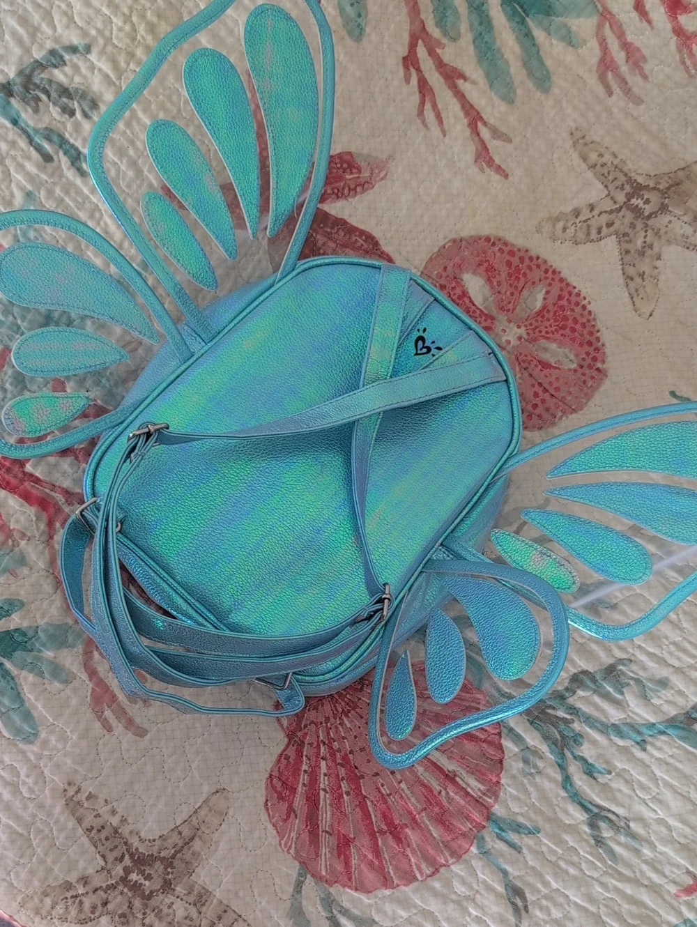 Justice Butterfly Wing Backpack with Silver Glitter G
